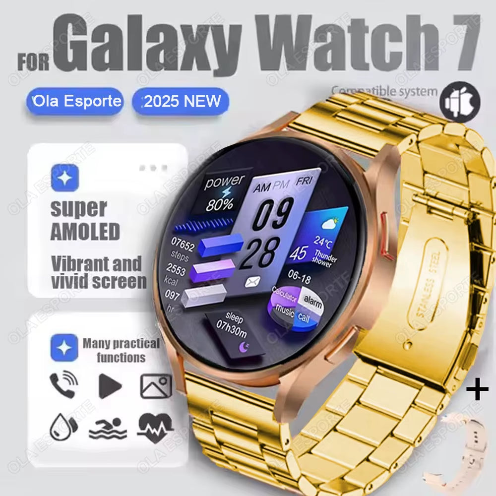 2025 for Samsung Smartwatch Galaxy Watch 7 Series GPS Tracking NFC Smart Watches Health Monitoring BT Call Smart Watch Men Women