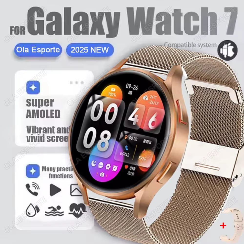 2025 for Samsung Smartwatch Galaxy Watch 7 Series GPS Tracking NFC Smart Watches Health Monitoring BT Call Smart Watch Men Women