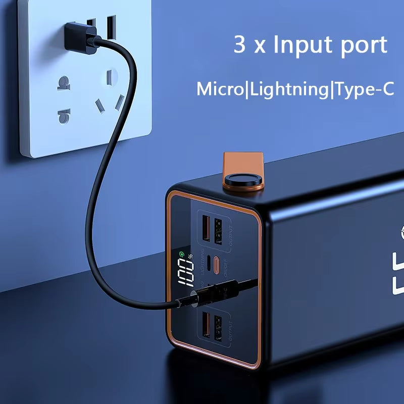 Powerful 70000Mah Power Bank 22.5W Fast Charging External Battery USB C PD20W Large Capacity Powerbank for Iphone Xiaomi Samsung