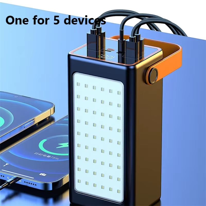 Powerful 70000Mah Power Bank 22.5W Fast Charging External Battery USB C PD20W Large Capacity Powerbank for Iphone Xiaomi Samsung