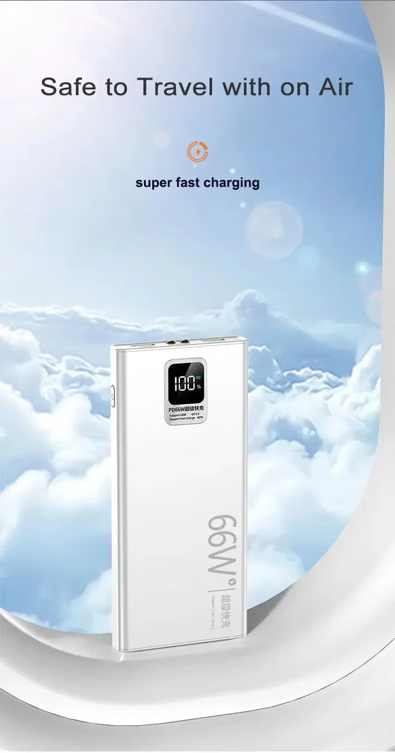 Power Bank 30000Mah with USB Output 66W Fast Charging Powerbank External Battery Pack for Iphone Huawei Xiaomi Samsung Powerbank