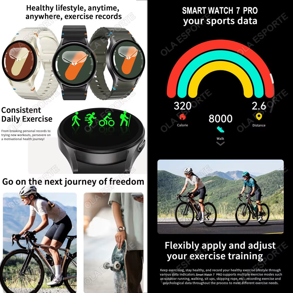 2025 for Samsung Smartwatch Galaxy Watch 7 Series GPS Tracking NFC Smart Watches Health Monitoring BT Call Smart Watch Men Women