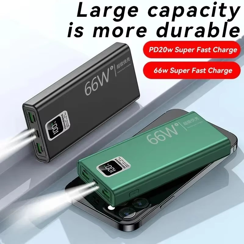 Power Bank 30000Mah with USB Output 66W Fast Charging Powerbank External Battery Pack for Iphone Huawei Xiaomi Samsung Powerbank