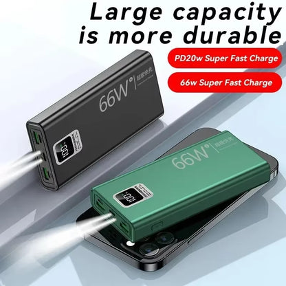 Power Bank 30000Mah with USB Output 66W Fast Charging Powerbank External Battery Pack for Iphone Huawei Xiaomi Samsung Powerbank